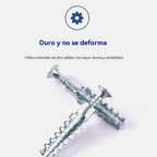 🔥【100 setova】🔩 Super jaka nazubljena metalna sidra za čvrsto pričvršćivanje na bilo koji zid