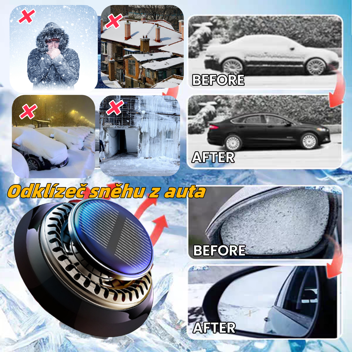 ⛄🚗【Zimný nevyhnutný】Zariadenie proti zamrznutiu a odstraňovaniu snehu využívajúce technológiu elektromagnetického molekulárneho elektromagnetického rušenia
