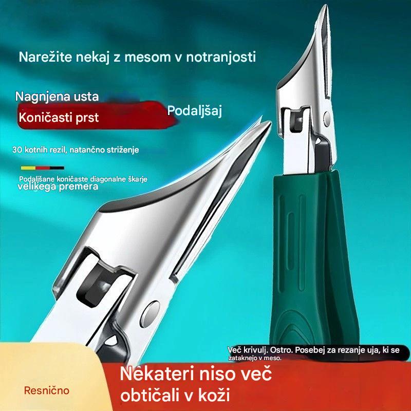 🔥Akcija omejena – Popust do 50%!🔥【Komplet 3 kosov】Protizdrsne in proti škropljenju odporne škarjice za nohte z 25° poševnim robom, varne in praktične