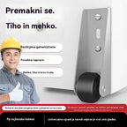 【4 koles + 16 vijakov】🚪 Nosilec za drsna vrata na kolesih – tih, nastavljiv, enostaven za namestitev 🔧