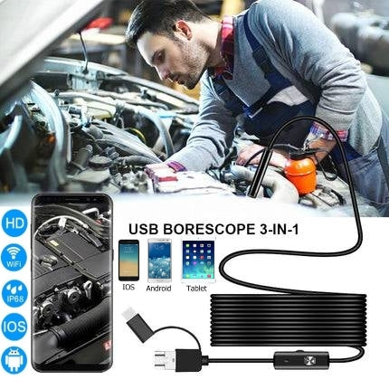 🔥Popust do 50%🔥【USB/Type-C/Android】7 mm endoskopska kamera, industrijski endoskop, opremljen kabelom duljine 5 m