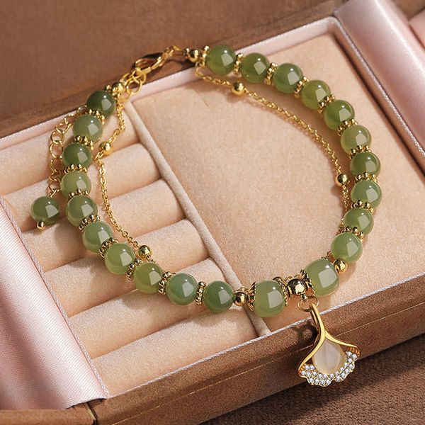 🎁🌿💖A Hetian jade karkötő nemcsak szép, de szerencsét is hoz