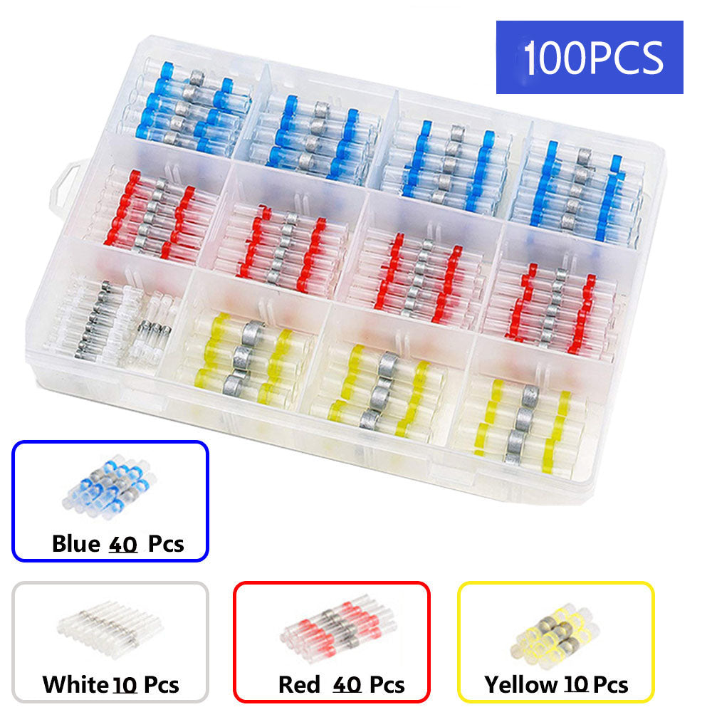 【100 komada】 popravak puknuća žice, komplet konektora termoskupljajuće žice