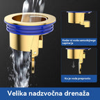 🔥Kupite 1, dobite 1 GRATIS!🔥 Univerzalni medeninasti talni odtok z jedrom proti vonju 🚿✨