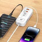 ⚡ USB удължителен кабел и предпазител от пренапрежение  | 4-портов Smart Hub, 30-минутно бързо зареждане и предпазител от пренапрежение | Поддържайте компютъра и екипировката си за пътуване в ред ✨