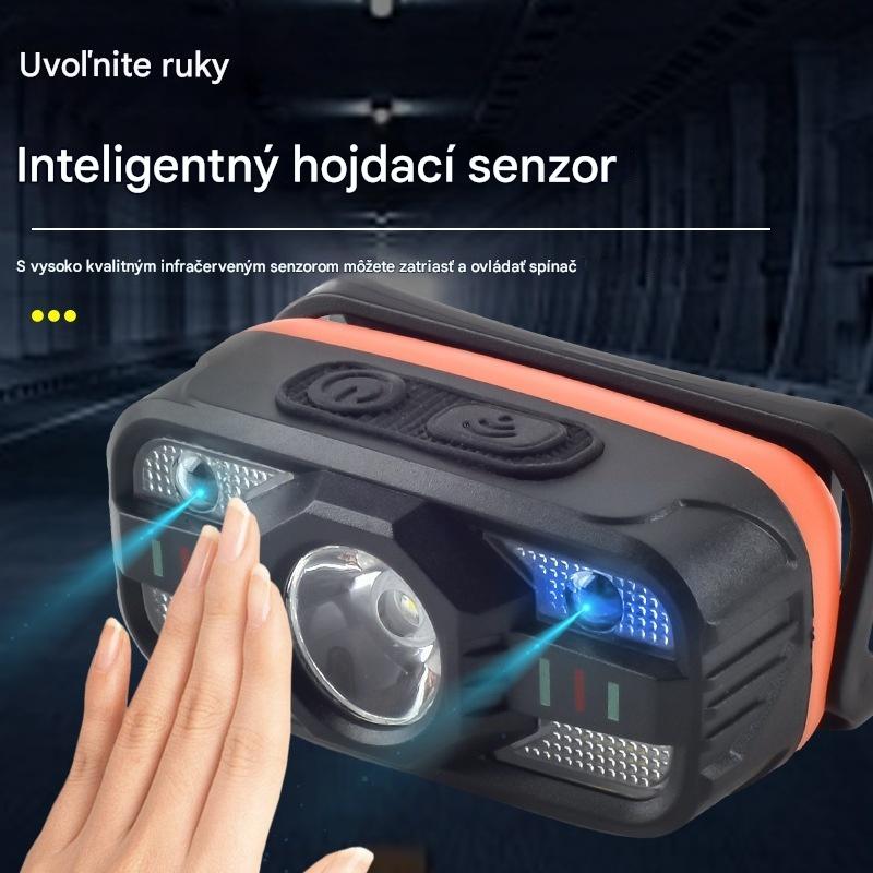 💥🌟💡Inteligentné USB nabíjacie LED indukčné svetlomety