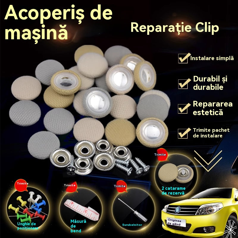 La lona del techo del coche se cae, repare la hebilla de fijación. Modificación y reacondicionamiento del interior del coche sin desmontar (kit de herramientas de instalación, destornillador y toalla incluidos).