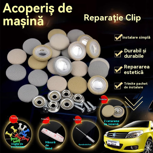 La lona del techo del coche se cae, repare la hebilla de fijación. Modificación y reacondicionamiento del interior del coche sin desmontar (kit de herramientas de instalación, destornillador y toalla incluidos).
