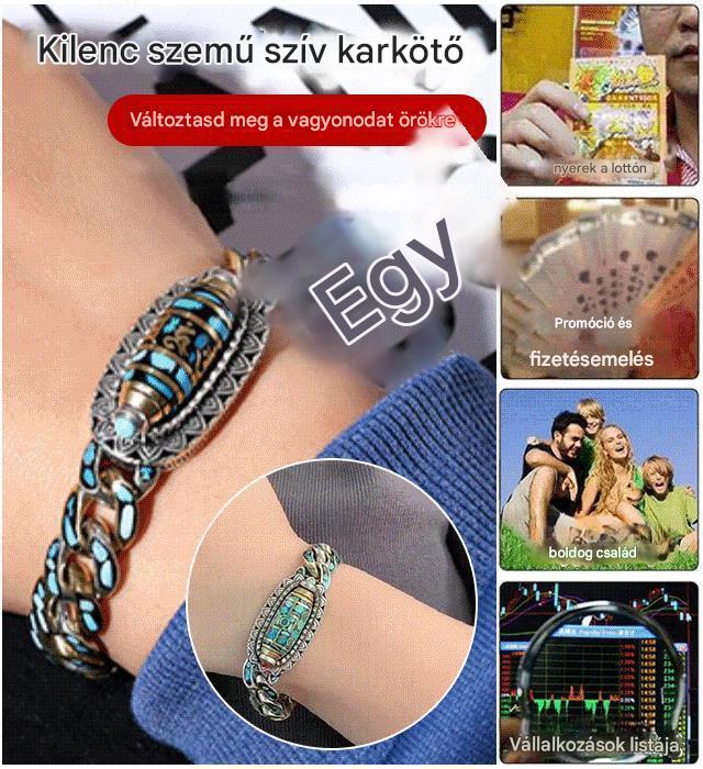 【50% OFF】 925 sterling ezüst retro hatjegyű türkiz mantra gyöngyökből készült karkötő