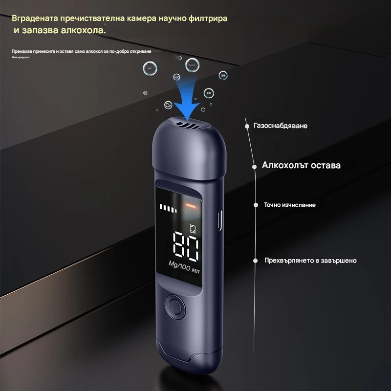 【50% отстъпка】🍷 Преносим точен алкохолен тестер – тествайте се преди да шофирате