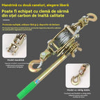 🧰Cabrestante extractor de cable de acero de 2 toneladas con 2 ganchos