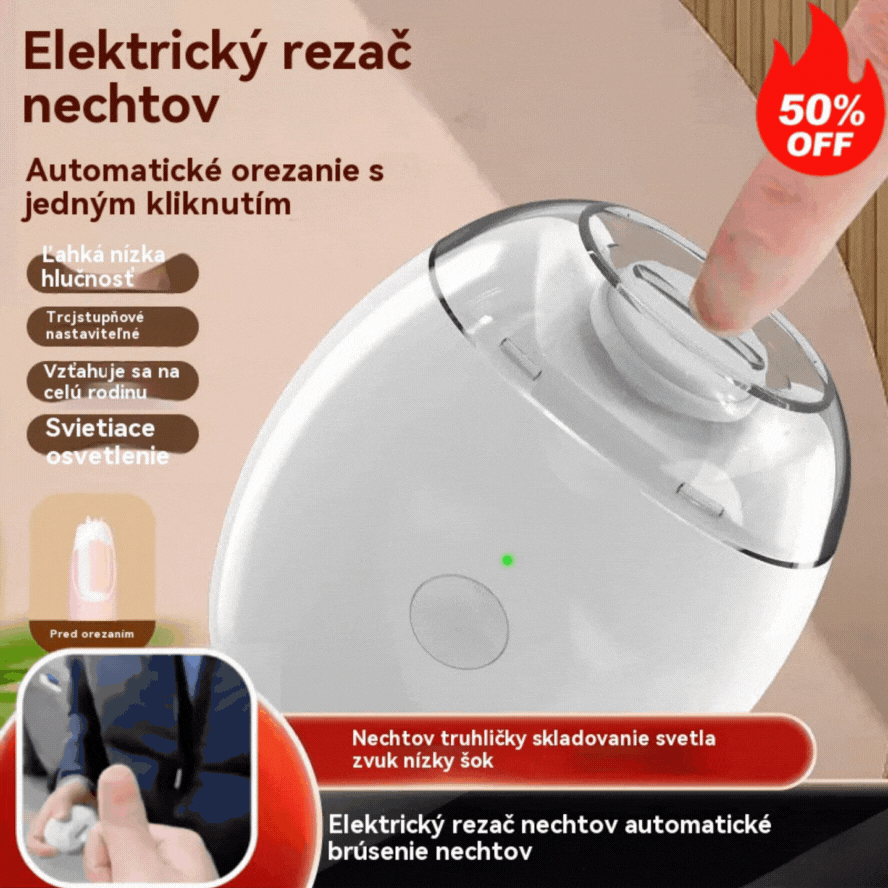 💅✨ Automatický pilník na nechty 1, bezpečná a šetrná starostlivosť o nechty 👶🔧