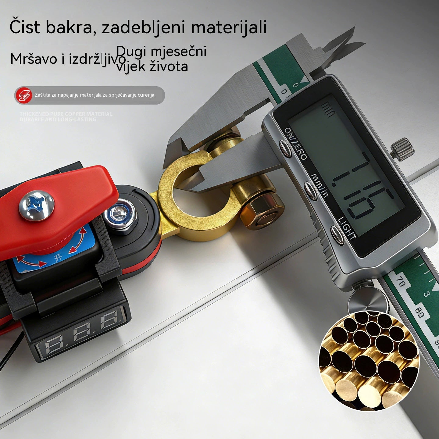 👍👍Univerzalni rotacijski prekidač za isključivanje akumulatora od 360° za automobile. Novi mesingani prekidač za isključivanje akumulatora velike snage sa zaštitom od curenja.