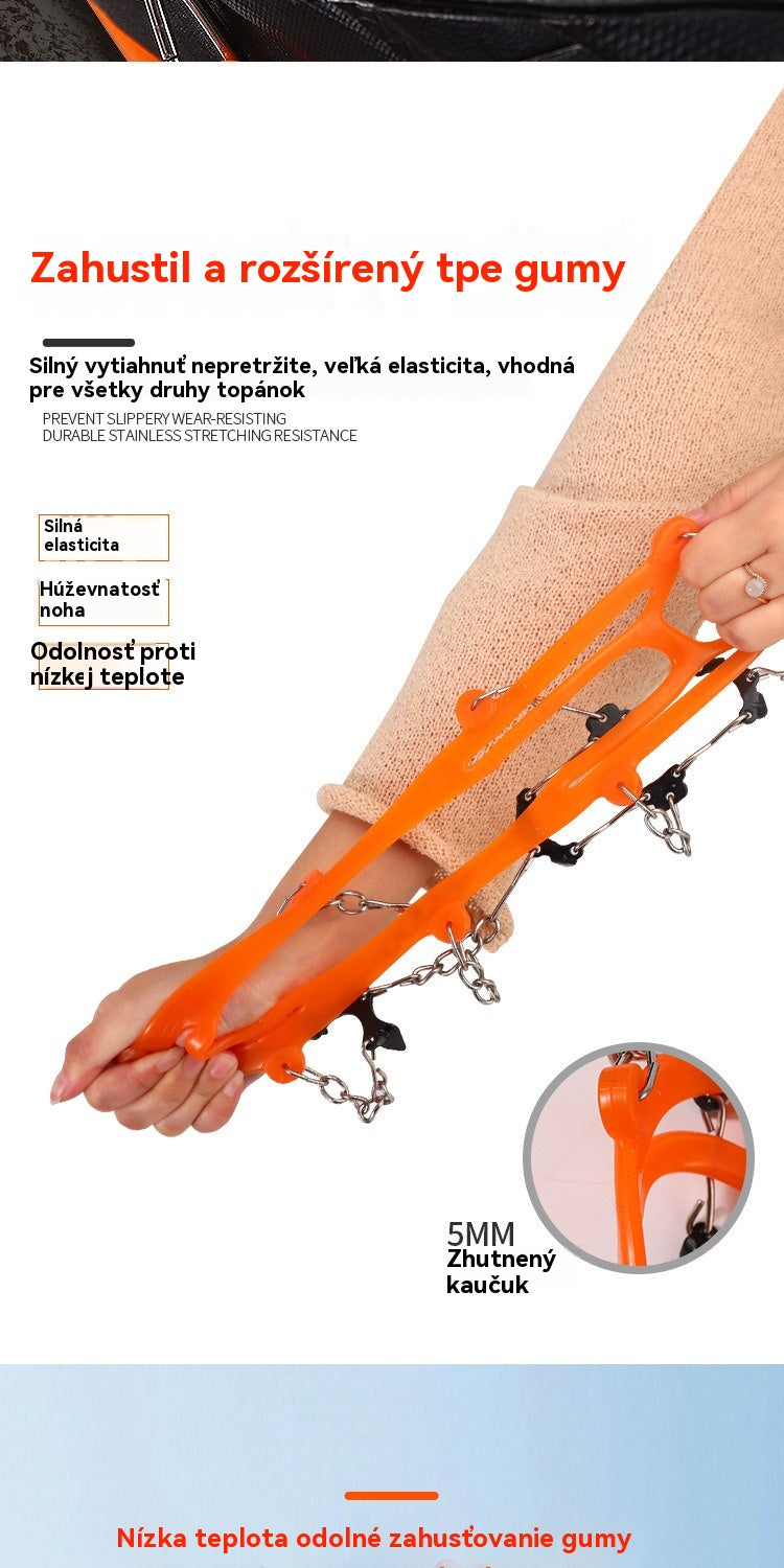 Protišmykové návleky na topánky s hrotmi a reťazou