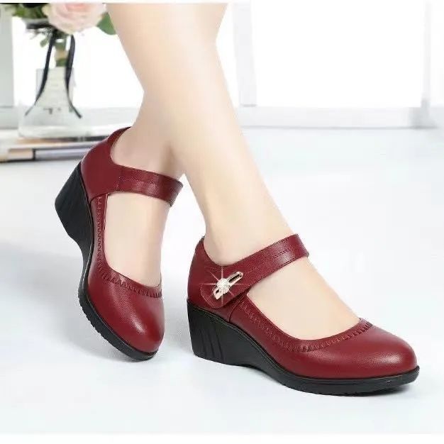 【50% OFF】【35-41】Puha bőr, puha talpú, éksarkú, csúszásgátló bőrcipő anyukáknak