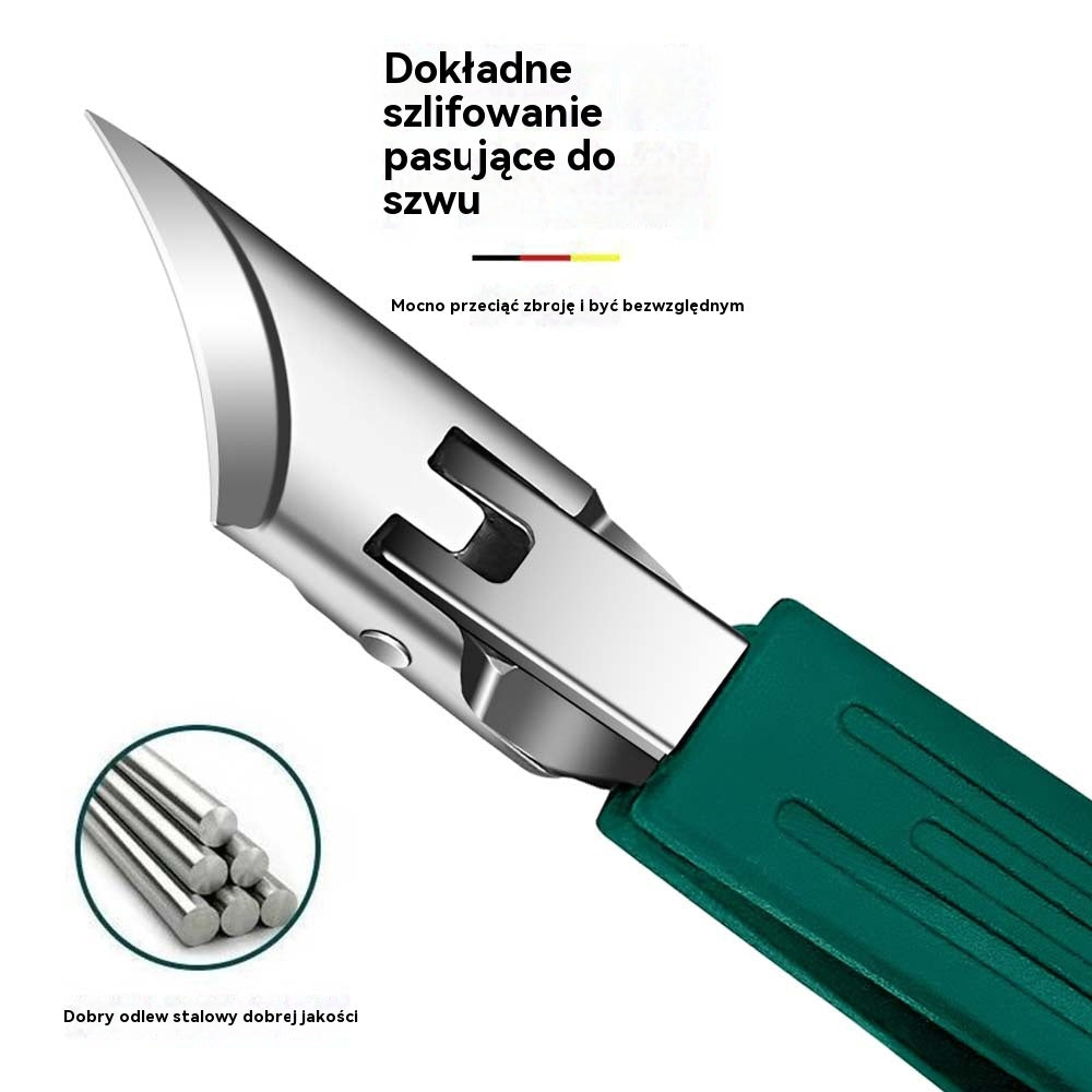 🔥🔥 Obcinacz do paznokci z zabezpieczeniem przed rozpryskiwaniem i krawędzią ściętą pod kątem 25° (zestaw 3 sztuk)