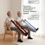 🦵🦵Ластична лента за издръжливост за изграждане на мускули, разтягане на краката и еластична лента за хора на средна и по-възрастна възраст.