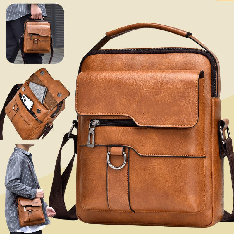 🔥【Akció – Akár 50% kedvezmény】👜 Divat, alkalmi marhabőr táska férfiaknak