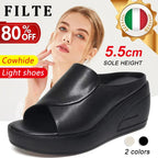 【utolsó nap - 50% kedvezmény】【35-40】 【Sarok 5,5 cm】Puha talpú ékszandál