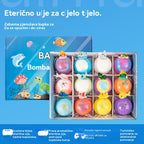 🔥Ograničena ponuda – 40% popusta🔥【12 komada】Set od 12 kuglica soli za kupanje u obliku morskih životinja (60 g svaka) za djecu