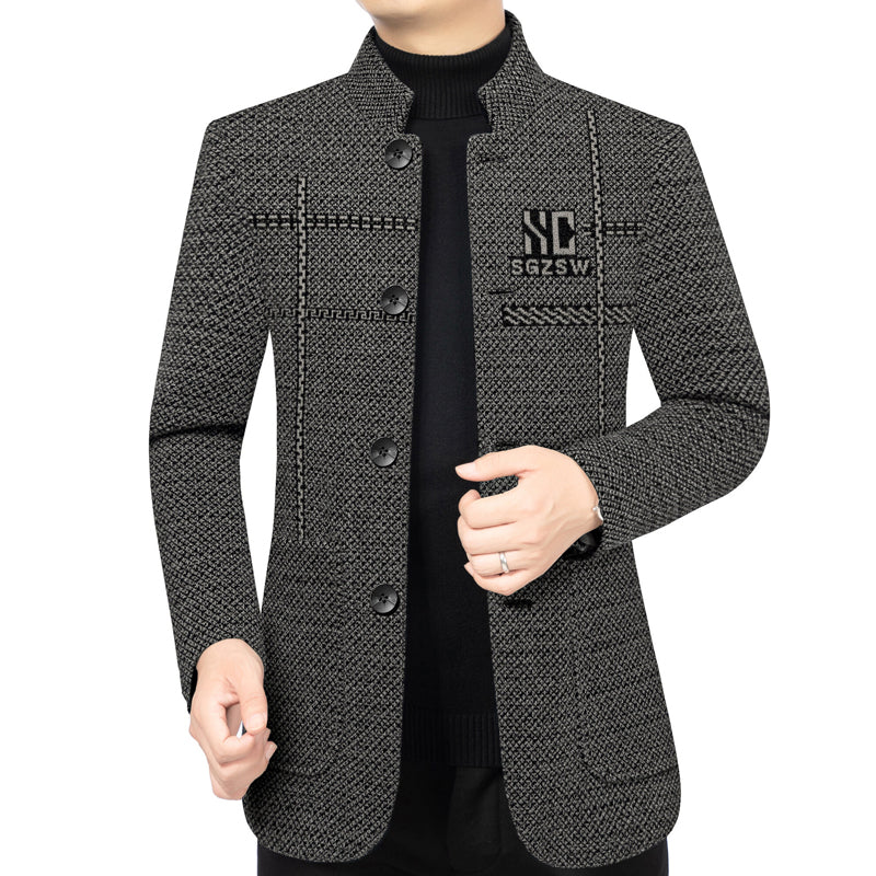 🔥Sleva 40% + Doprava zdarma🔥🧥【40-90kg】Pánský zimní vlněný kabát, odolný proti větru a hřejivý, stylový a vysoce kvalitní