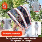 🐝Еднокомпонентният защитен костюм от 3D памучна мрежа може ефективно да предотврати ужилвания от пчели.