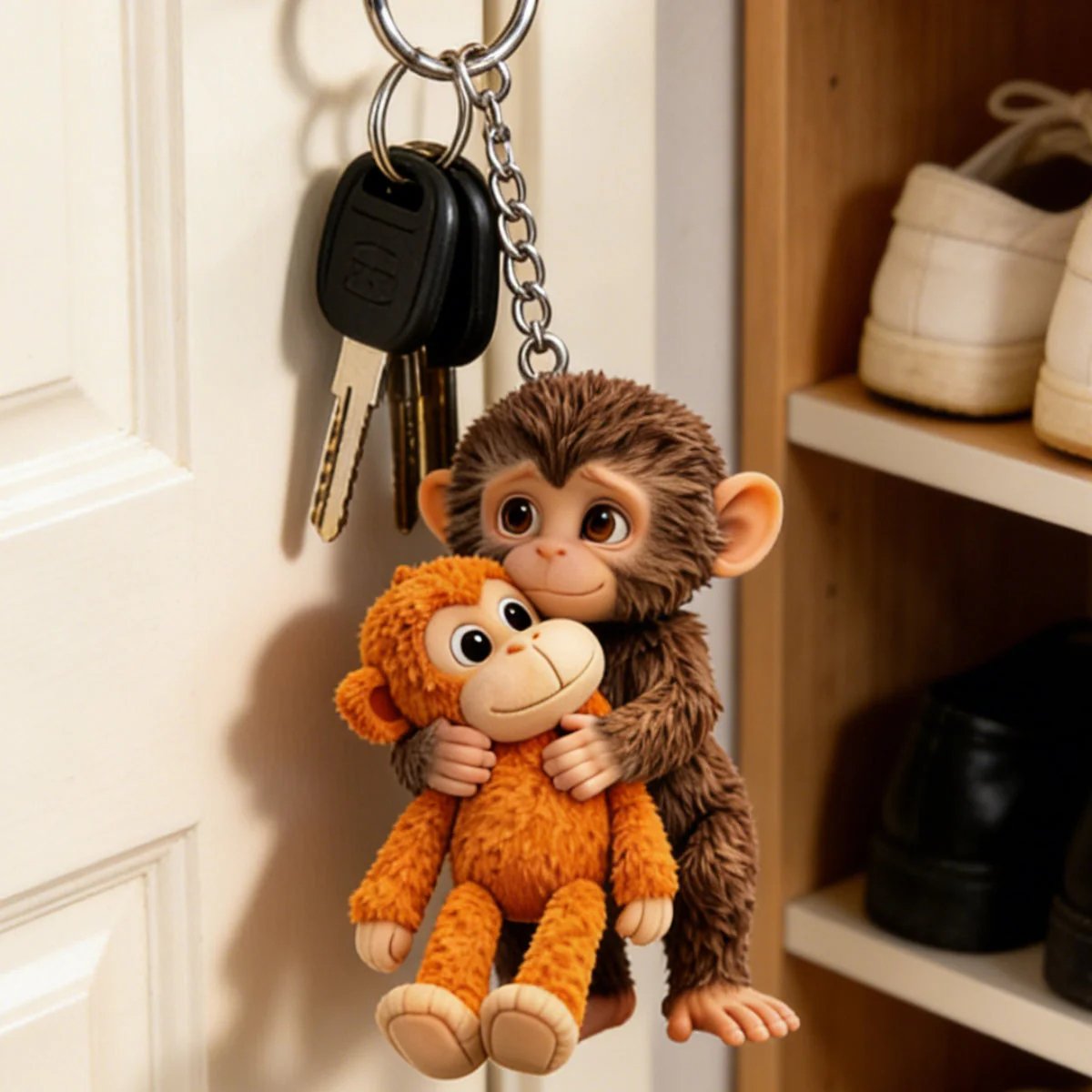 🐵 [Купи 1, вземи 1 безплатно]3D ключодържател с вирусна боксова маймуна 💕