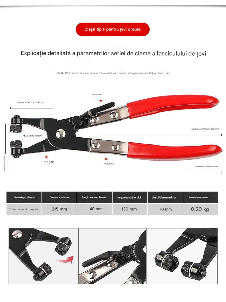 🧰 [4-częściowy zestaw] Specjalny zestaw szczypiec samochodowych, szczypce do rur olejowych, szczypce do usuwania samochodowych przewodów paliwowych, zaciski do przewodów olejowych, specjalne narzędzia do usuwania filtrów rur benzynowych
