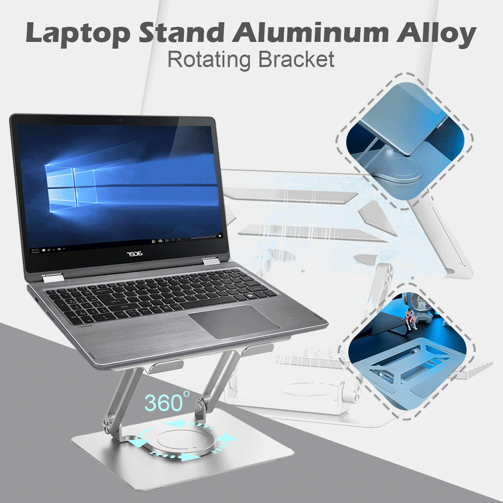 💥【Kedvezmény】💻 Laptop állvány alumíniumötvözetből készült forgatható állvány