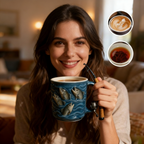 🎣☕Нова чаша за риболов Креативна чаша, изработена от смола, специално проектирана за любителите на риболова.