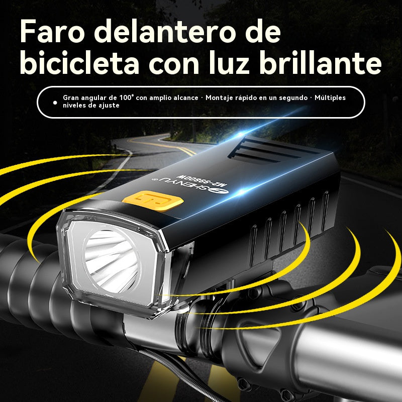 💡【Compra 1 y llévate 1 gratis】💡Luz LED recargable para bicicleta superbrillante🚴‍♂️Tecnología óptica innovadora | Iluminación nítida por la noche, ¡segura incluso en días de lluvia! 🌧️✨