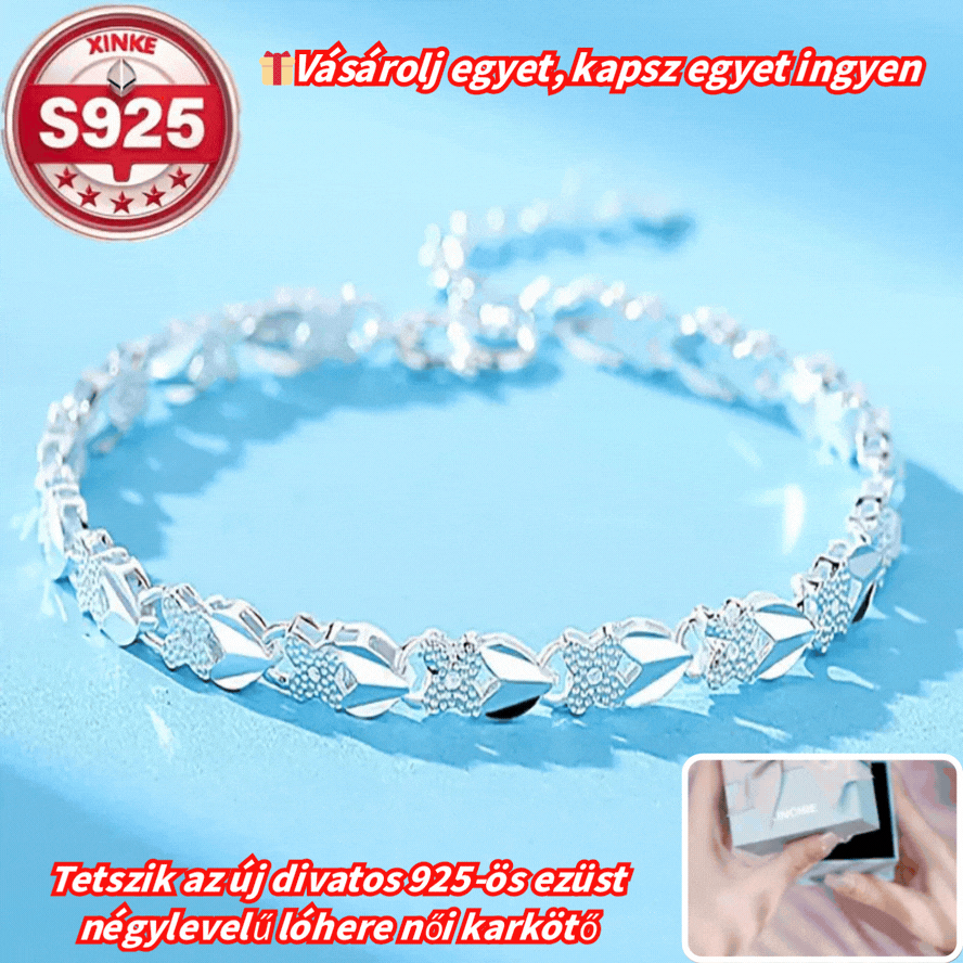 【Féláron, korlátozott ideig!】【Vásároljon 1-et, kap 1-et ingyen】Új divatos 925 sterling ezüst női karkötő