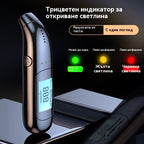 🍷 Високопрецизен преносим алкохоломер – Измерете нивото си преди шофиране
