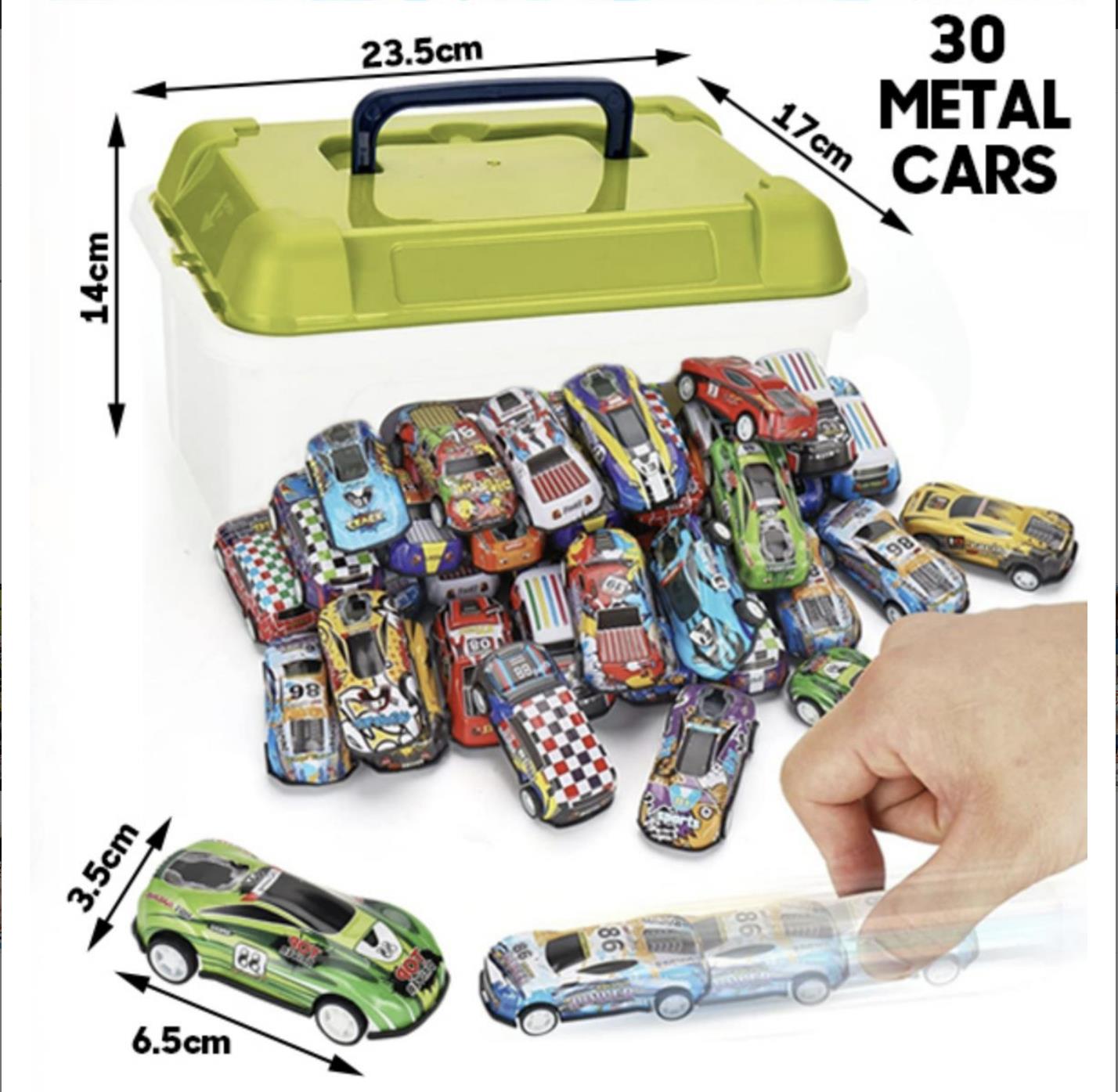 🥳【30 sztuk】Kolorowe samochodziki dla dzieci ze schowkiem!