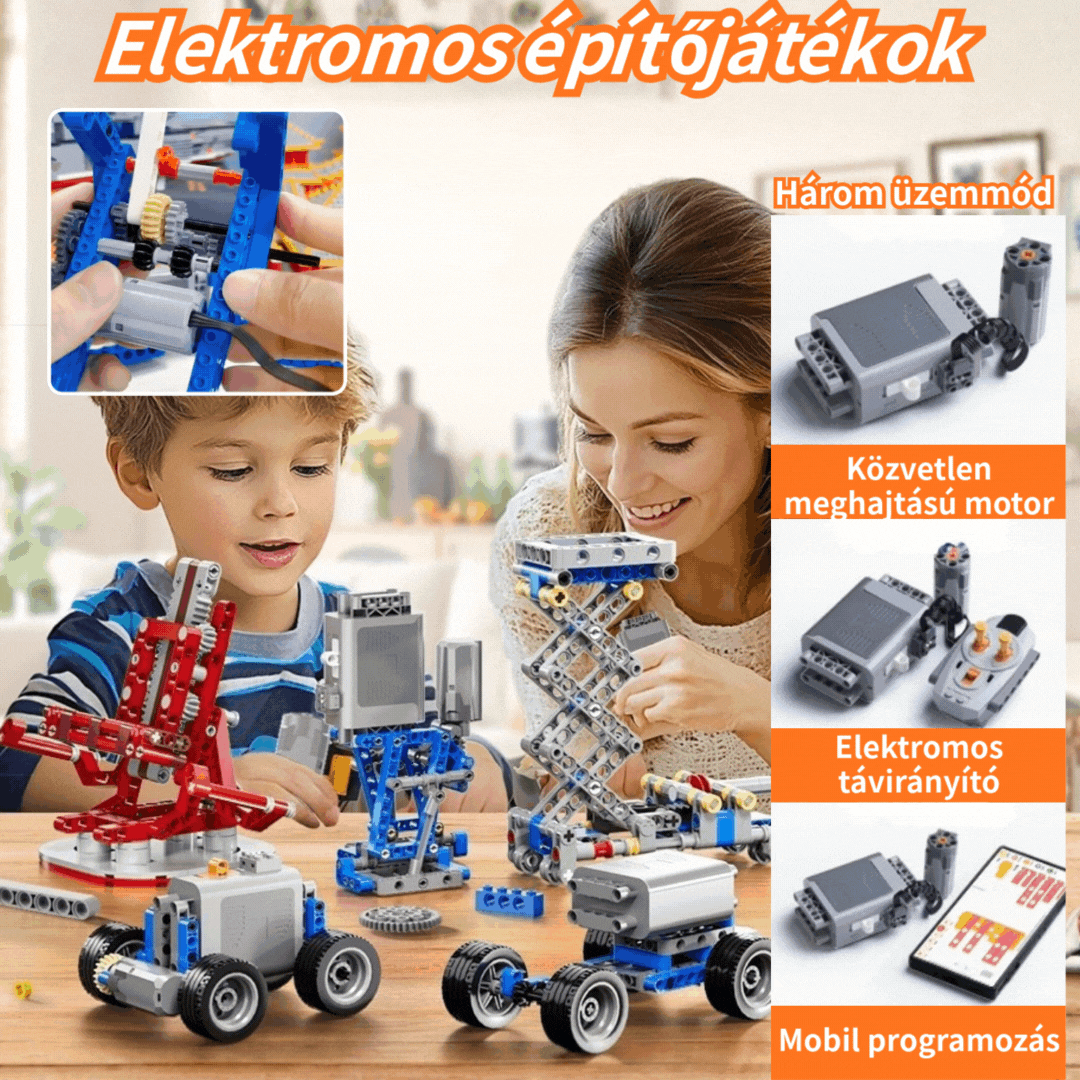 【50% kedvezmény!】【Doboz + meghajtórendszer】Elektromos építőjátékok