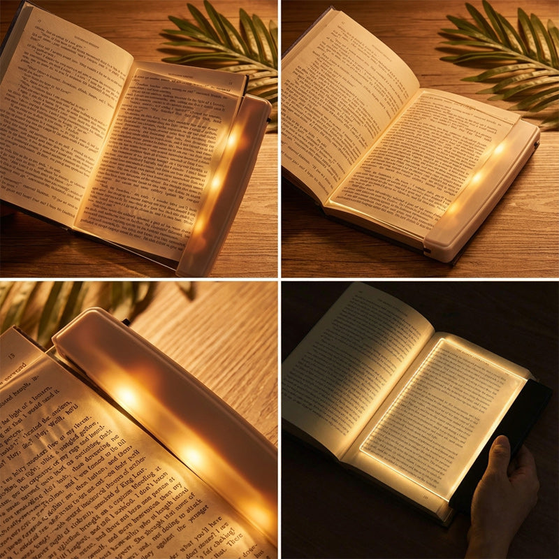 🔥【Купете 1, вземете 1 безплатно】📜💡Светка за четене с нощно виждане и плосък LED панел, щадяща очите светлина за четене