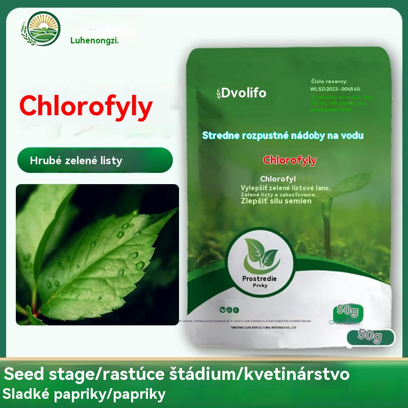【5 vreciek 22 €】🌿🌿Vo vode rozpustné hnojivo bohaté na chlorofyl, vhodné na listovú hnojivu kvetov, ovocných stromov a zeleniny, podporuje rast koreňov, rast sadeníc a zvyšuje výnos. Vo vode rozpustné poľnohospodárske hnojivo.