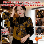 50% OFF🔥【M~5XL】✨Új őszi/téli kétoldalas német polár meleg, laza divatos mintás női pulóver