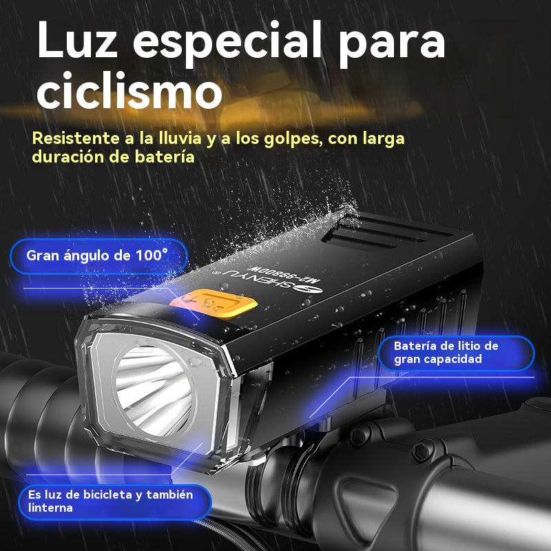 💡【Compra 1 y llévate 1 gratis】💡Luz LED recargable para bicicleta superbrillante🚴‍♂️Tecnología óptica innovadora | Iluminación nítida por la noche, ¡segura incluso en días de lluvia! 🌧️✨