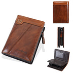 Platba pri doručení | Nová prémiová pánska peňaženka na zips v retro štýle s RFID ochranou