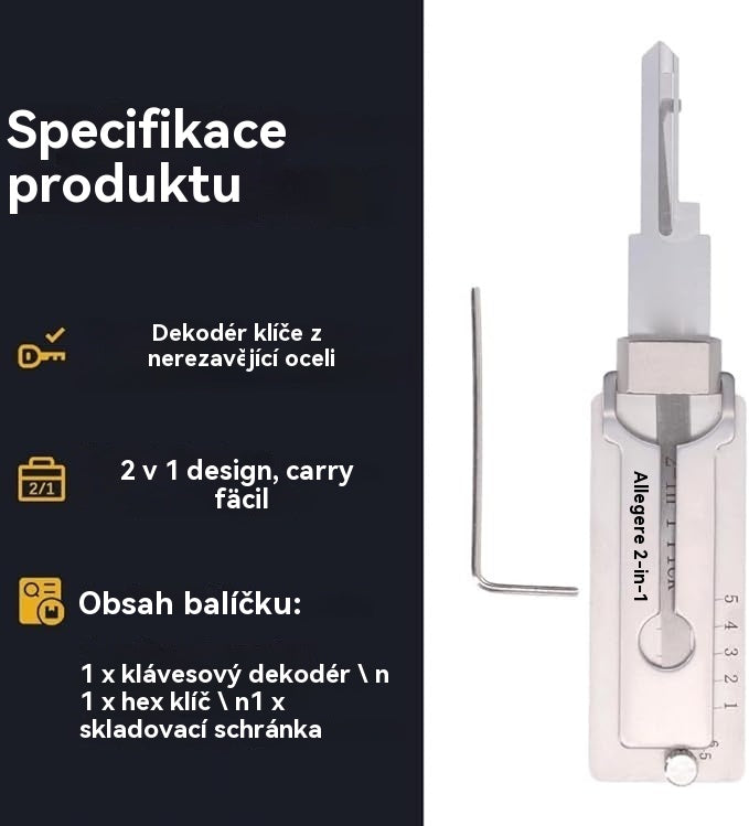 🔐Špeciálny výpredaj tohto týždňa🔑 - zľava 49%🔥Dekodér kľúčov z nehrdzavejúcej ocele