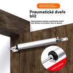 👍👍【Časově omezená nabídka】Pneumatické zavírání dveří, měkké zavírání dveří, tichý návratový mechanismus