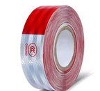 Akcija – 40% popusta!🔴⚪【50mm*30m】Crveno-bijele reflektirajuće naljepnice, reflektirajuće trake za kamione
