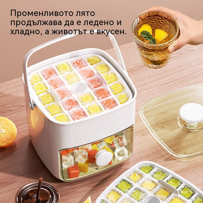 💞Продажбите надхвърлиха 50 000! 💥🥤🧊 50% отстъпка! Ледогенератор с функция за съхранение на лед: прави 48 кубчета лед наведнъж, капак против протичане 🏖️✅