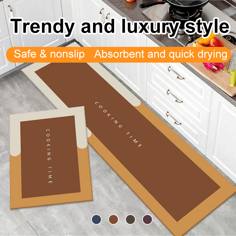 💥【40*60+40*120cm】🧽¡Alfombrilla suave de tierra de diatomeas! ¡Una maravilla para la cocina, antideslizante y resistente al aceite! ✨