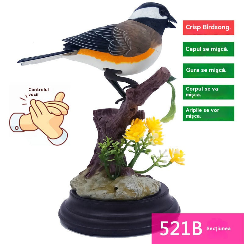 🦜🐦Simulacija s glasovnim upravljanjem, kreativni slatki ukrasi za ptice s glasovnim upravljanjem, ukrasni ukrasi za sobni stol