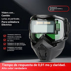 ⚡Casco de soldadura con oscurecimiento automático para seguridad ocular