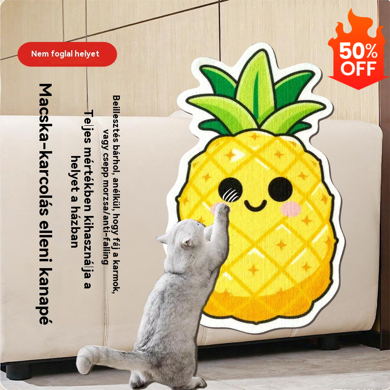 🏆【🔥Eladó】🐱Automatikusan záródó macskakaparódeszka - Kocka alakú függőleges kaparódeszka - Nincs szükség telepítésre, csak ragaszd fel és használd.