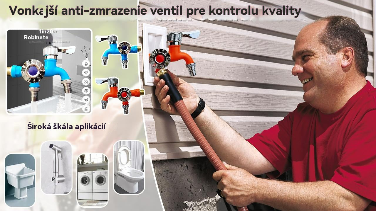 💥💦Vonkajší mrazuvzdorný kohútik s dvojitým ovládaním💦
