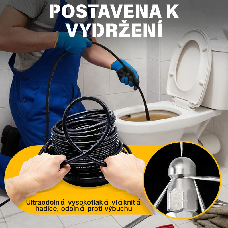 💦50% POPUST SADA! 🚿 Komplet za čišćenje odvoda 5800 PSI – visokotlačna mlaznica i crijevo za začepljene odvode/cijevi🔧📦